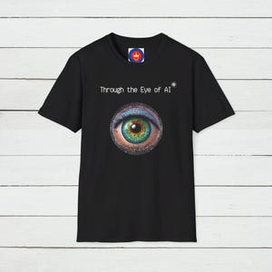 Powered by AI T-Shirt, Unisex Futuristic Graphic Tee, Tech Enthusiast Shirt, Human and AI Design, Future Tech Shirt, Artificial Intelligence