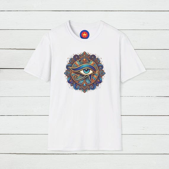 Egyptian Symbol - Eye Of Horus Mandala - Teal T-Shirt Egyptian Symbol - Eye Of Horus Mandala - Teal T-Shirt