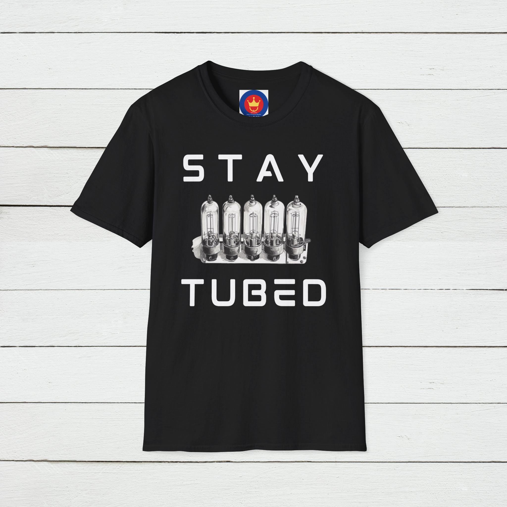 T-shirt Stay Tubed : amplificateur de guitare à lampes amusant, cadeau pour mélomane