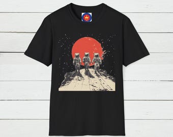 Astronaut Graphic T-Shirt: Retro Sci-Fi Space Tee