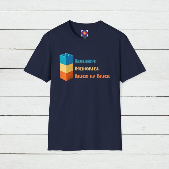 Building Blocks Graphic T-Shirt, Brick Design Tee, Lego Fans Gift