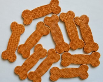 10 caramel glaze colored handmade ceramic dog bones with texture...earthenware mosaic tiles