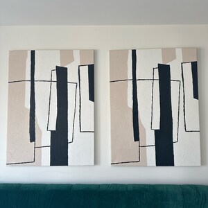 Wabi Sabi Modern Abstract Wall Art Painting Ready To Hang Customizable