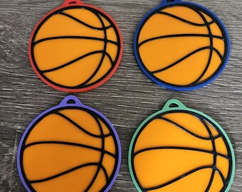 Custom Basketball Player Bag Tag – Personalized Name Number – Durable Plastic Sports Gear Accessory