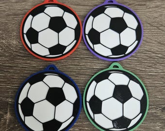 Custom Soccer Bag Tag – Personalized Player Name Number – Durable Plastic Sports Gear Identifier