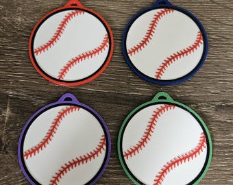 Custom Baseball Bag Tag – Personalized Player Name Number – Durable Plastic Sports Gear Accessory