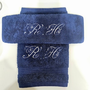 Personalized Towels with Embroidered Initials