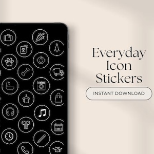 Everyday Digital Planner Stickers, Digital Planning Stickers, Goodnotes Stickers, Cute and Functional Organizational Tools