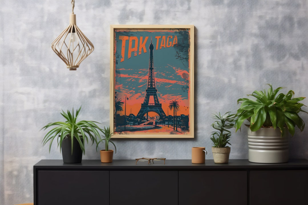 Vintage Eiffel Tower Posters Etsy