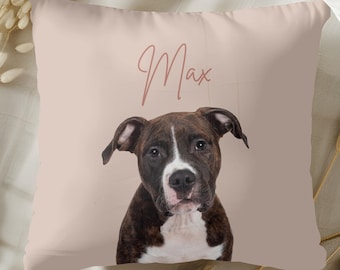 Custom Pet Photo Pillow: Personalized Cat or Dog Pillow