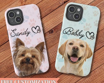 Custom Dog Photo Phone Case: Personalized Pet Picture iPhone 15 Case