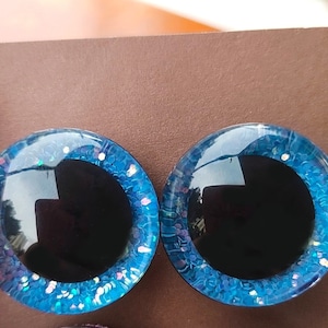 16-18-20-25-30-35mm Sparkling 3D Safety Eyes - Doll Making Crocheting and Amigurumi (2pairs /1 pair)