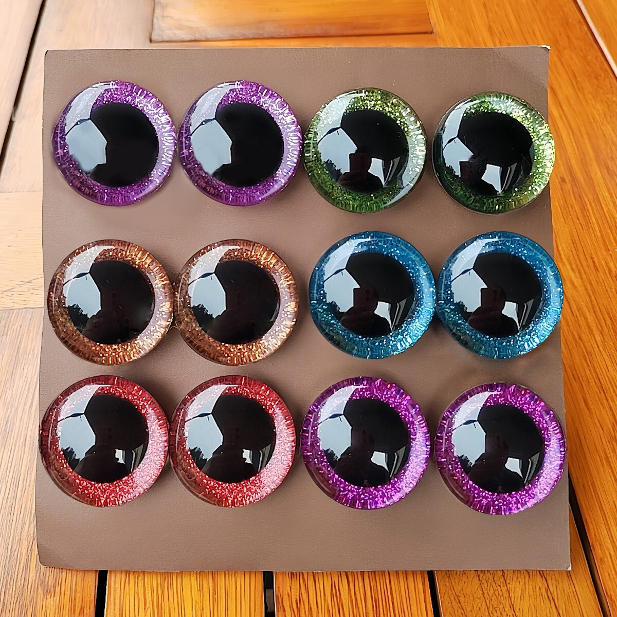 16-18-20-25-30mm Sparkling 3D Safety Eyes - Doll Making Crocheting and Amigurumi (2pairs /1 pair)