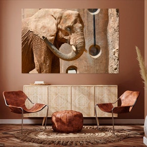 Stunning African Elephant Photography Prints - 5 High-Quality Images Elephant Wall Decor - Majestic Wildlife Art - Perfect for Nature Lovers