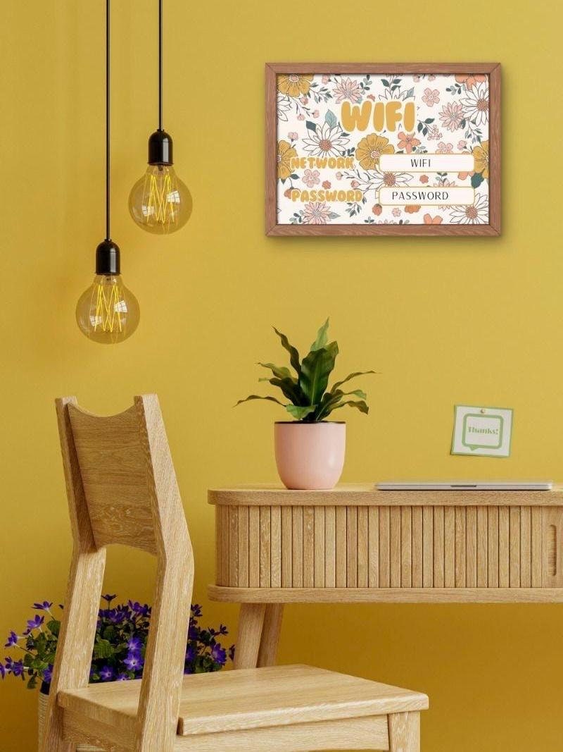 Wifi Canva Template | Wifi Sign | Editable Wifi Poster | Printable Wifi Sign | Cute Wifi ...