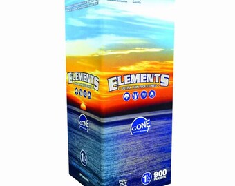 900 CONES- ELEMENTS 1 1/4 Size Organic Rice Pre-Rolled Cones