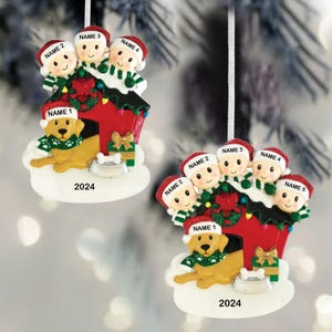 Custom Family Ornament, Christmas Ornament, Family of 3, 4 and 5 Gift, Home Decor, Christmas Gift, Grandkids Ornaments, Family Gifts