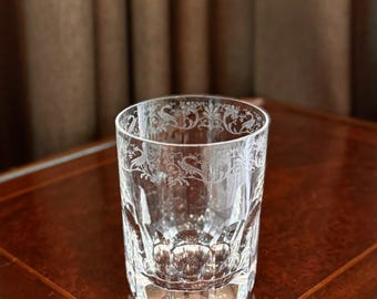 Vaso de cristal coleccionable Baccarat Crystal Kirin firmado en cristal francés