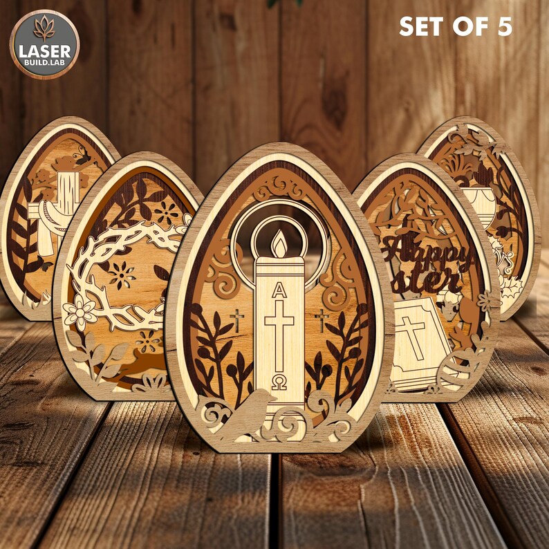 Bundle Easter Svg Laser Cut Files for Glowforge, Lightburn, Easter ...