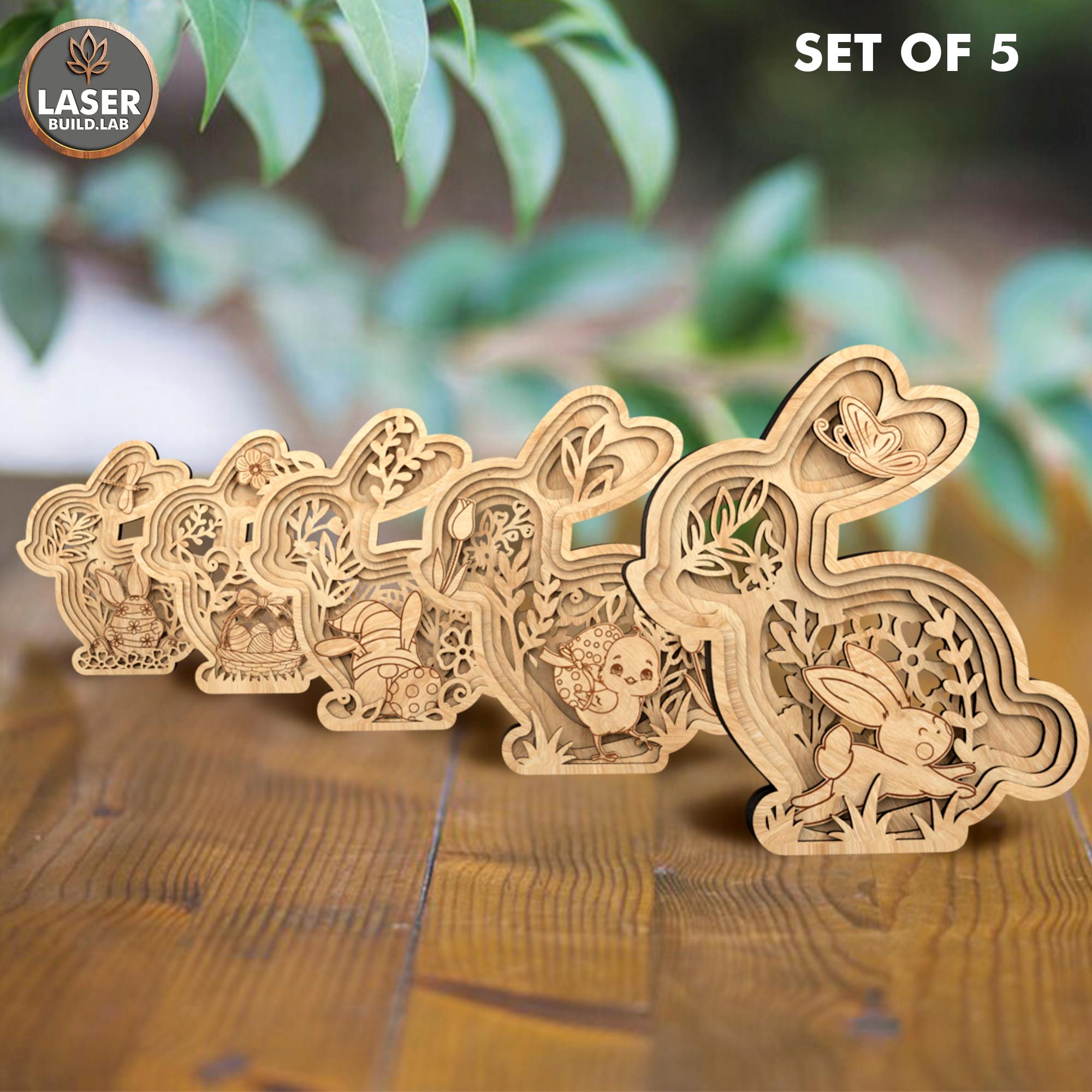 Bundle Easter Svg Laser Cut Files for Glowforge, Lightburn, Easter ...