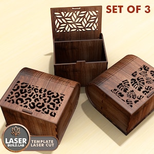 Caja de archivos láser Libro 3d Svg Caja de archivos 3 mm y plantilla de caja de corte láser, Caja de corte láser y Caja de corte láser Glowforge y archivos Cnc / #106