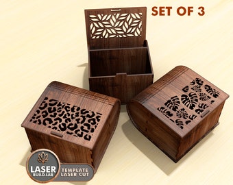 Laser File Box Book 3d Svg File Box 3mm and Laser Cut Box Template, Laser Cutter Box and Laser Cutting Box Glowforge and Cnc Files | #106