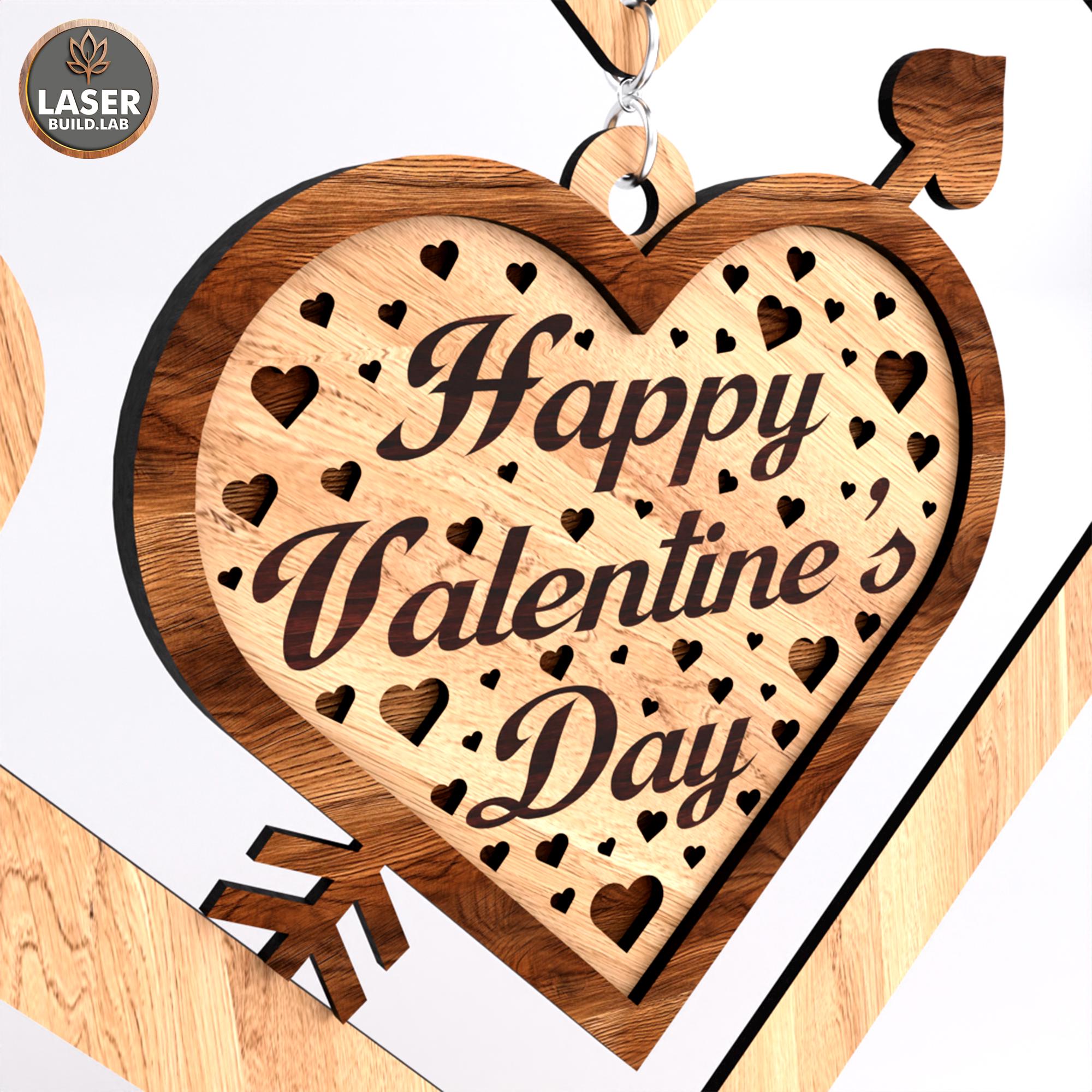 Svg Personalized Laser Cut File Valentine's Day 3D Layered Valentines ...
