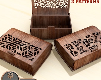 Gift Box Laser Cut Wood Box and Decorative Box Svg, Storage Box Laser File for Xtool, Glowforge, Cnc and Lightburn, Jewelry Box Svg | #111
