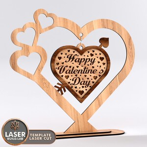 Svg Personalisierte Laser Cut Datei Valentinstag 3D Layered Valentinstag, Glowforge Valentinstag Cut File Paar Geschenk Liebe | #165