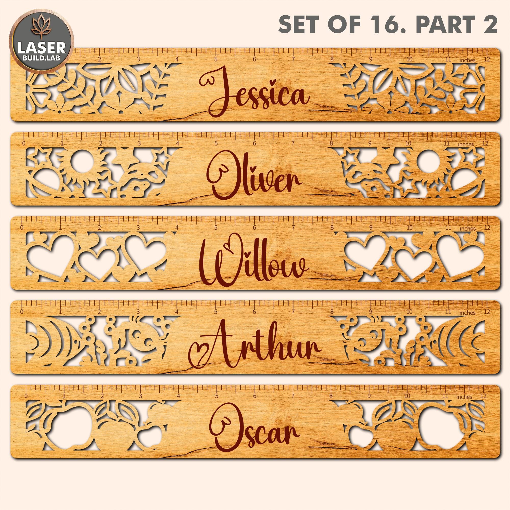 School Rulers Svg Laser Files - Teacher Laser Template - Laser Engraved ...