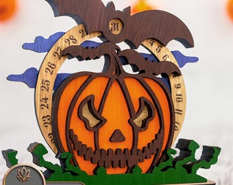 Calendar Svg Days Until Halloween Laser Cut File Countdown Glowforge | #210