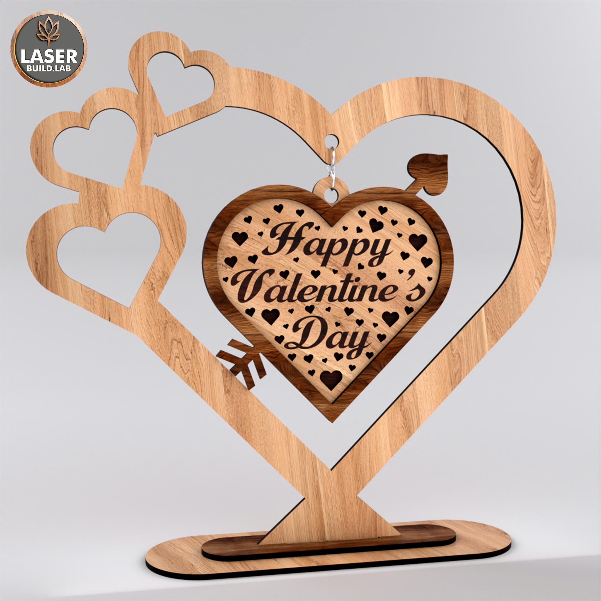 Svg Personalized Laser Cut File Valentine's Day 3D Layered Valentines ...
