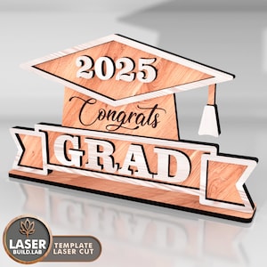 Svg Graduation Laser Cutting Files, Signature Grad Laser File, 2025 Class of Laser Cut, Laser Cut Svg Congrats, Student Laser File | #184