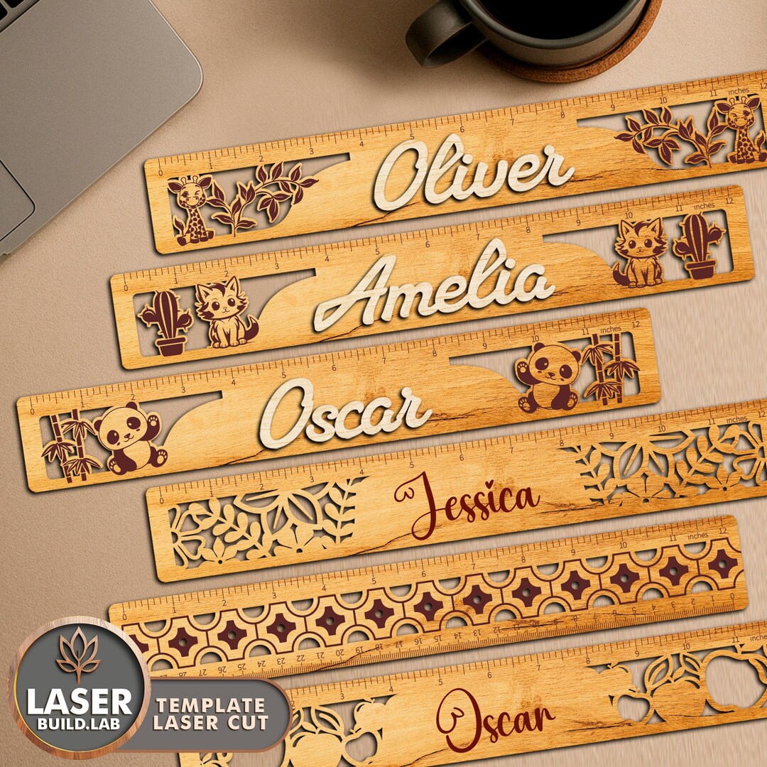 School Rulers Svg Laser Files - Teacher Laser Template - Laser Engraved ...