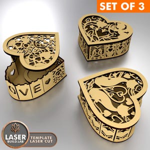 Fichier laser Svg porte-bougie pour la Saint-Valentin, fichier laser Saint-Valentin découpé au laser boîte coeur, modèle vectoriel fichier numérique découpé au laser | #163