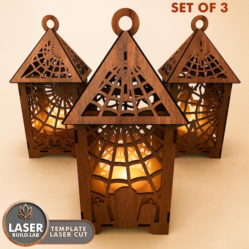 Halloween Flashlight Laser Files Svg for Glowforge, Dxf Lantern ...