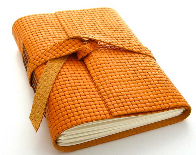 Orange Leather Journal and Sketchbook an Autumn Journal in Etsy
