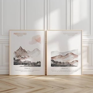 German Bible Verse Posters | Philipper 4,7 | Johannes 14,27 | Frieden lasse ich euch | Gallery Set Of 2 | Christian Bible Verse Art Set