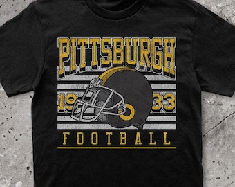 Camiseta vintage de fútbol americano de Pittsburgh, camiseta de los Steelers, camiseta vintage de fútbol americano de Pittsburgh, regalo para fanáticos de Pittsburgh
