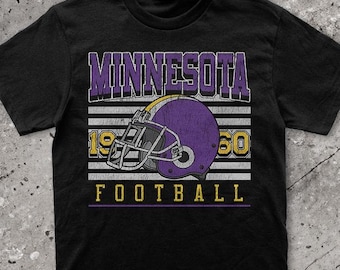 Camiseta vintage de fútbol de Minnesota, camiseta de los Vikings, camiseta vintage de fútbol de Minnesota, regalo para fans de Minnesota