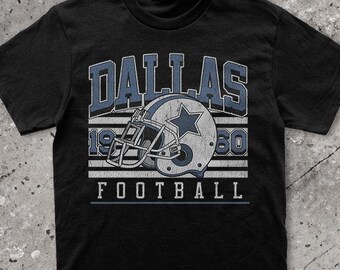 Camiseta vintage de fútbol de Dallas, camiseta de vaquero, camiseta vintage de fútbol de Dallas, regalo para fanáticos de Dallas