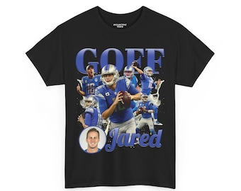 Camiseta pirata vintage de Jared Goff para hombres y mujeres / Camiseta retro de los 90 para fanáticos del fútbol Detroit Lions