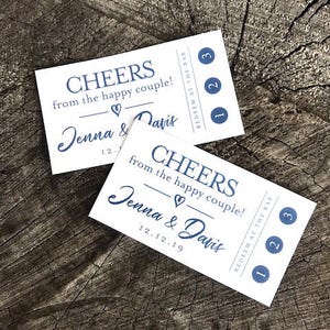 Wedding Drink Punch Tickets - Redeem for a Drink - Party Bar Tickets - Paper Tickets - Punch Card - Drink Token Drink Limit Card - QTY 20