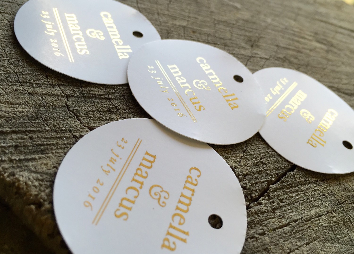Gold Foil Simple Modern Round Tags Gold Foil Favor Tags Etsy