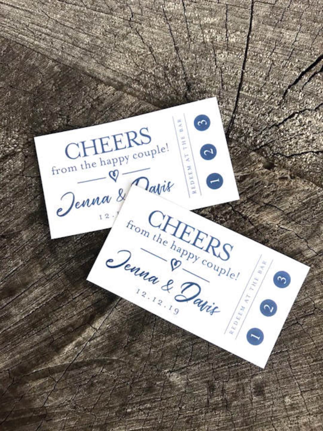 Wedding Drink Punch Tickets - Redeem for a Drink - Party Bar
