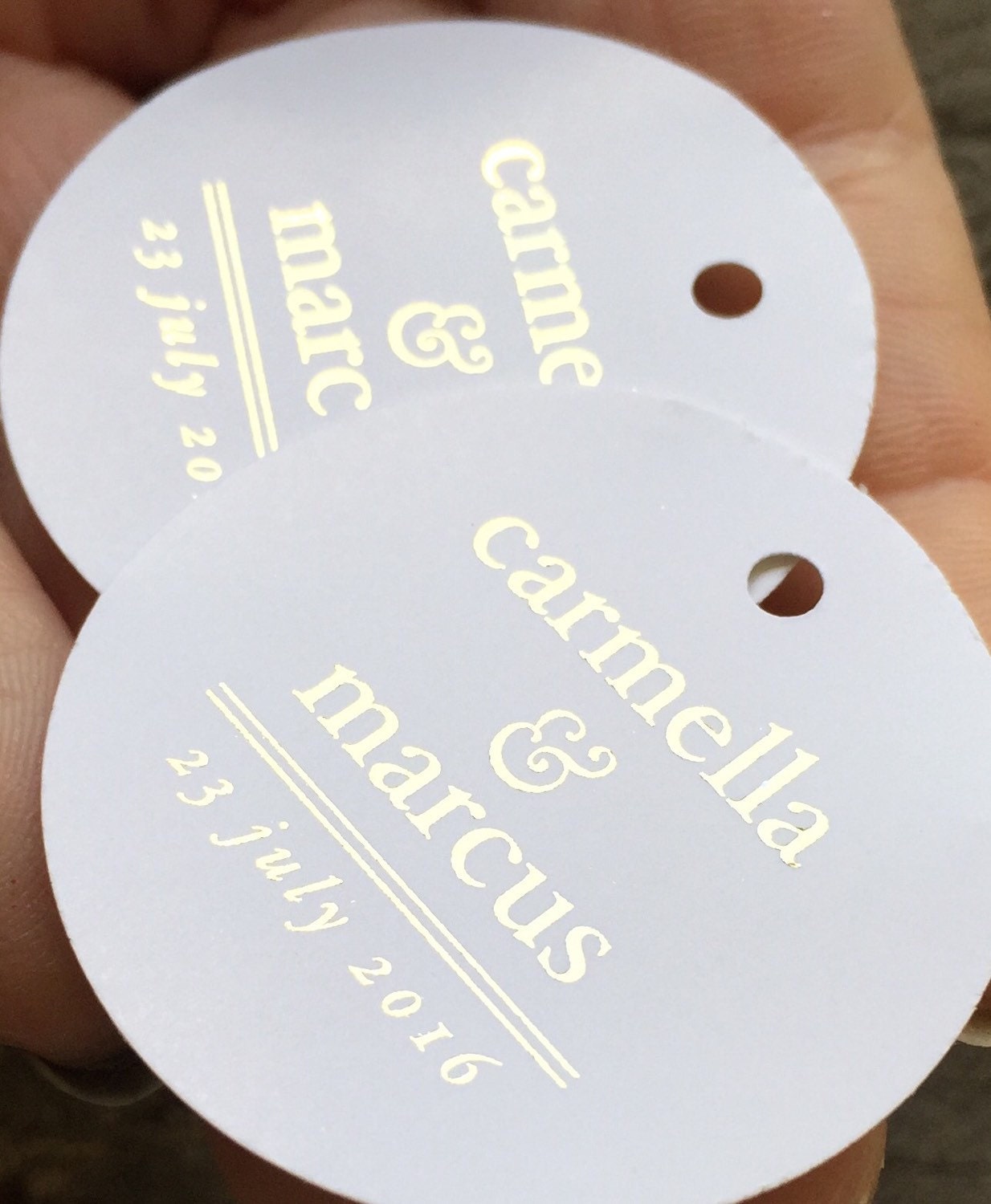 Gold Foil Simple Modern Round Tags Gold Foil Favor Tags Etsy