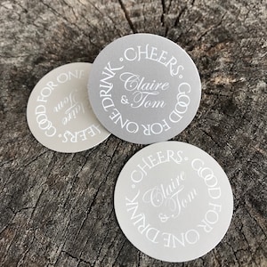 50 boletos para bebidas de bodas de oro - Canjee por un cupón para bebidas - Boletos para barra de fiesta de plata - Fiesta formal redonda - Una bebida - Admita una ficha para una bebida CNZ