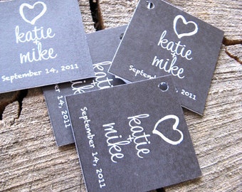 Chalkboard Style Wedding Favor Tags - Thank you tags - Wedding Gift Tags - Set of 50 - Cake Pop Tags