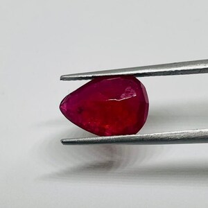 Natural Ruby 4.20 Ct Pear Cut – Red Loose Gemstone for Jewelry Making