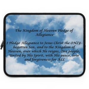 Kingdom Pledge, Jesus, Laptop Sleeve, Christian Tech Case, Faith-Based Gift, Motivational Accessory, Spiritual Laptop Bag